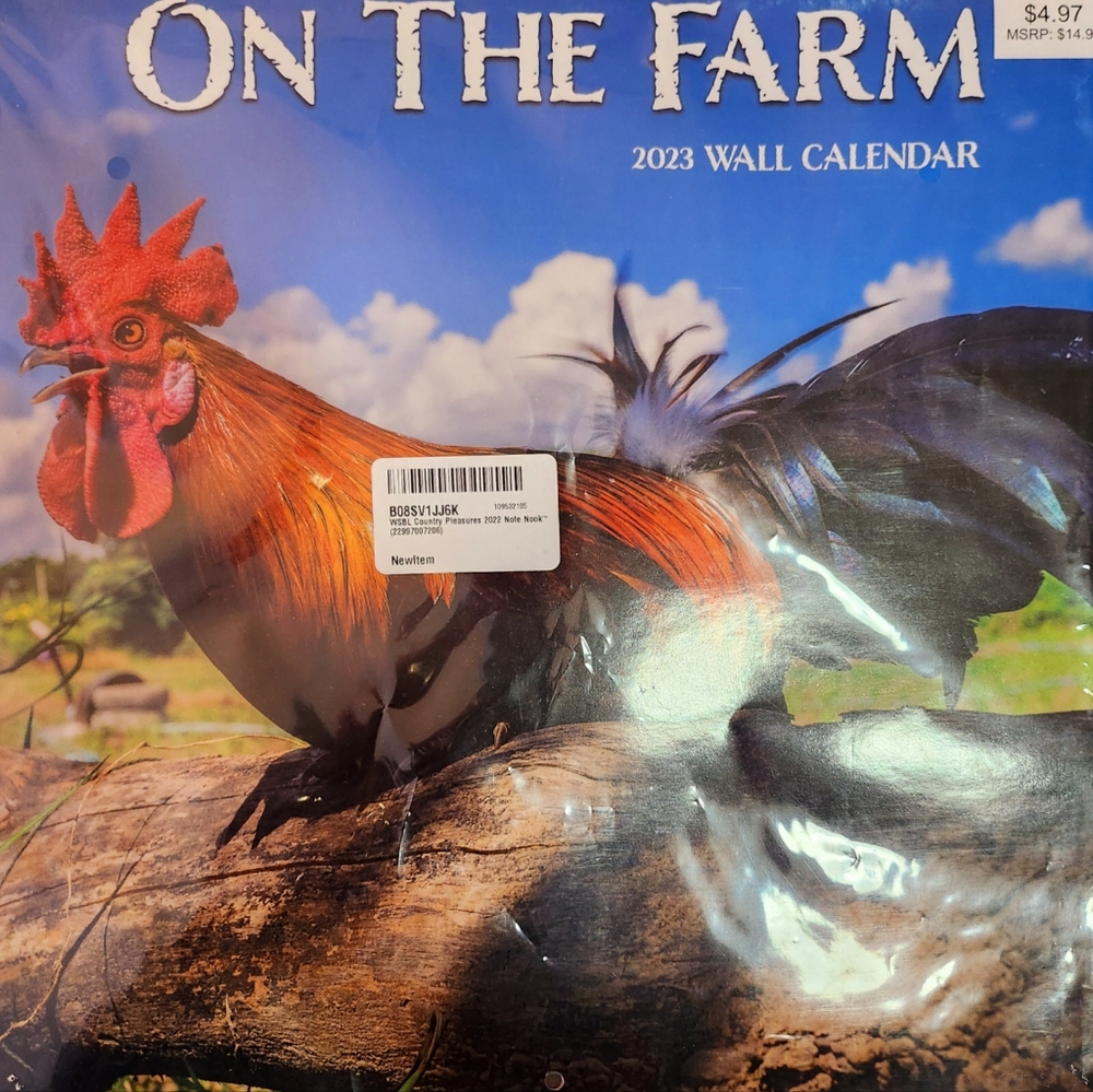 On the Farm 2023 Wall Calendar Sealed Brand New NWT Amazing Life-Like Pictures